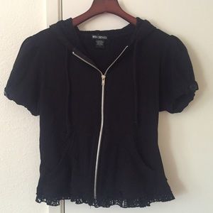 Short sleeve girlie hoodie