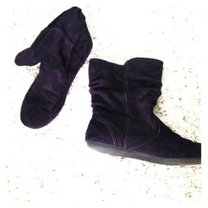 Booties purple suede size 7