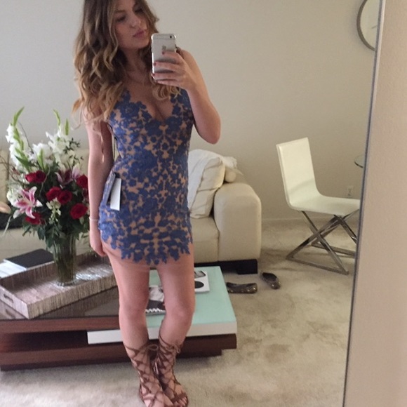 for love and lemons periwinkle wrap dress