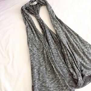 Marled Gray Vest Cardigan