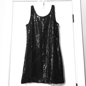 Sleeveless sequin sheath dress