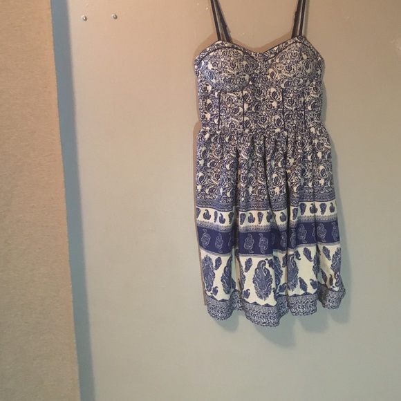 Thin strap paisley dress
