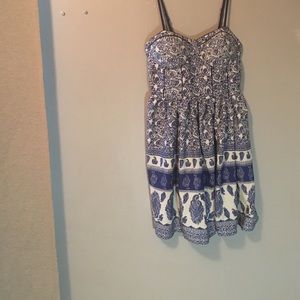 Thin strap paisley dress
