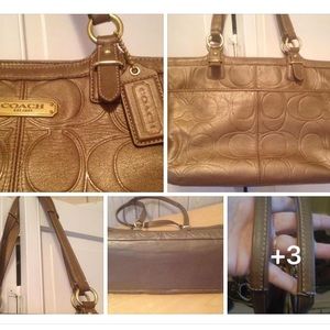 Authentic Coach Metallic Embossed bag
