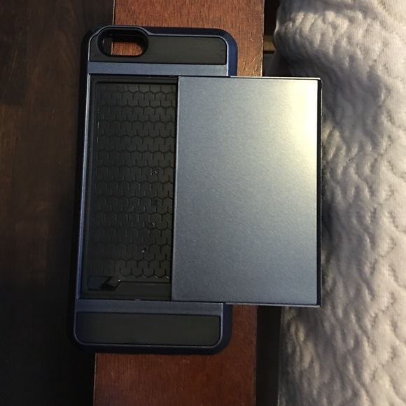 Blue IPhone 6 Case-Credit Card Holder - Picture 4 of 4