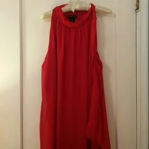 Red dress w/tie at neck