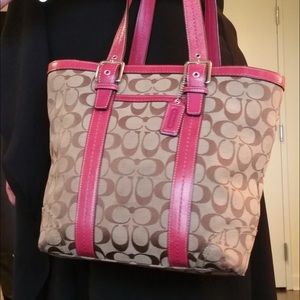 Leather Coach handbag