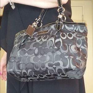 Black canvas Coach bag