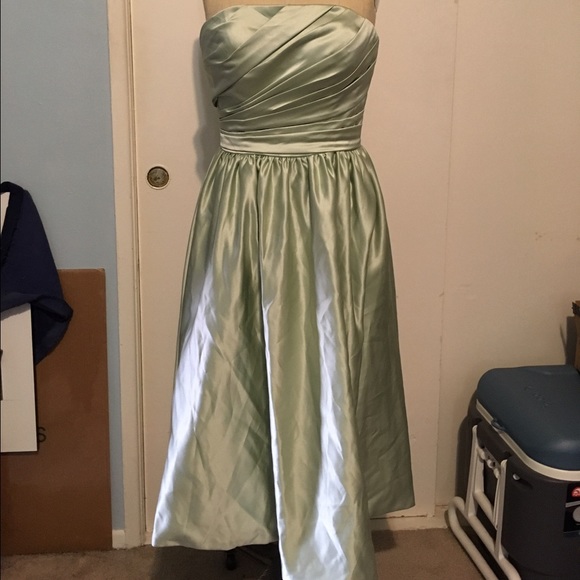 SALE Celery Prom or Bridesmaid Dress - Picture 1 of 4