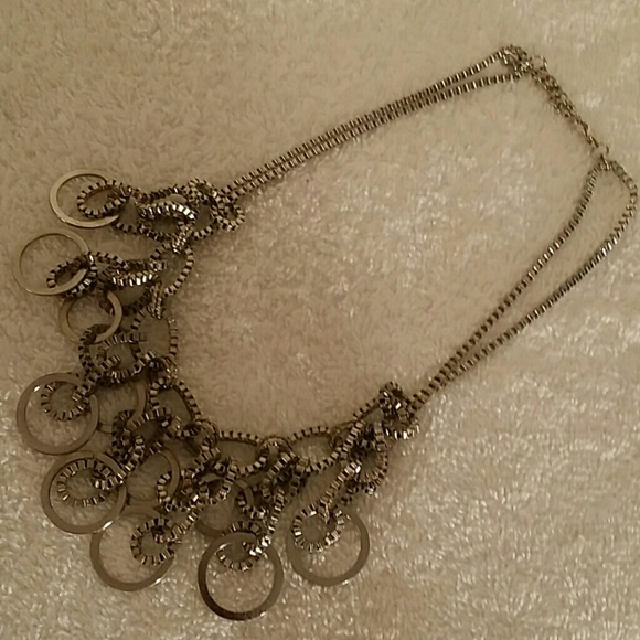 Edgy Silver Metal Necklace