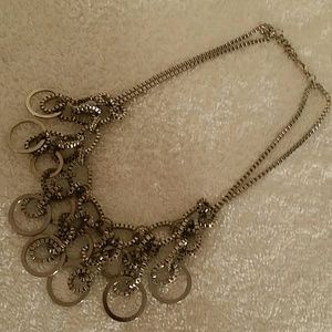Edgy Silver Metal Necklace