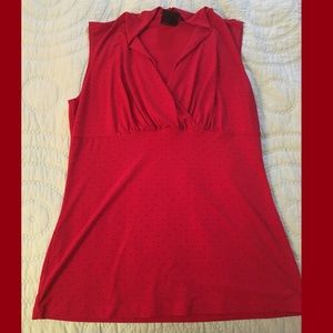 Red Polka Dot cross front top