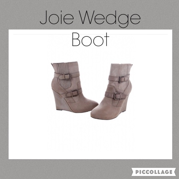 Joie Wedge Boots (Black) (Fits Size 6)