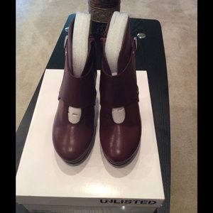 Burgundy Unlisted Ankle Boots Booties size 6.5