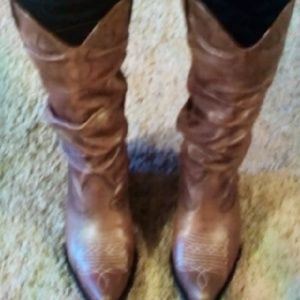 Kaya Soft Leather Slouch Cowboy Boots