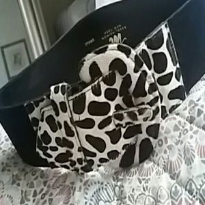 Rakel Maimon Animal Print Wide Waist Belt