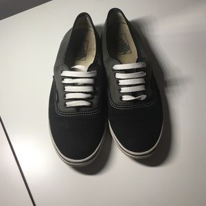 Black and grey vans