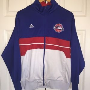 Detroit Pistons Adidas Jacket - Boys L or Men's S