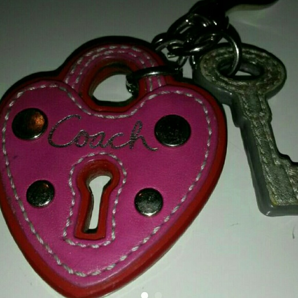 Coach Heart Lock Keychain