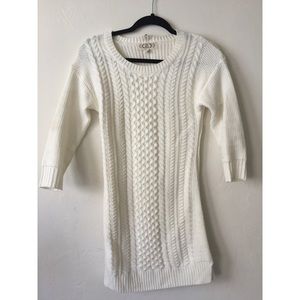 Cream sweater dress
