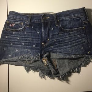 High waisted jean shorts