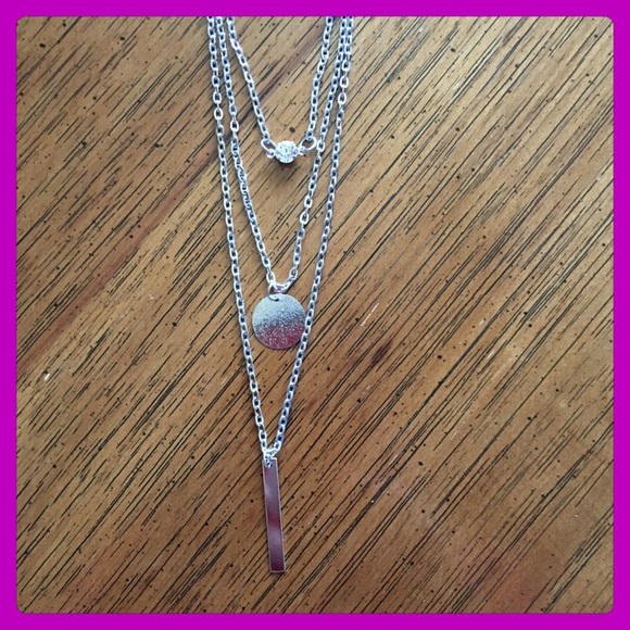 🎉HP 11/6/16🎉 Crystal Bar, Silver Coin, Necklace - Picture 4 of 4