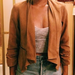 Faux Suede Blazer!
