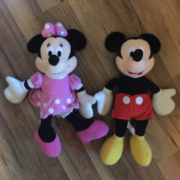 Disney mickey and minnie plush  figures set