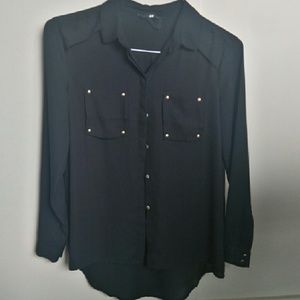 Free with purchase H&M high low blouse size 4