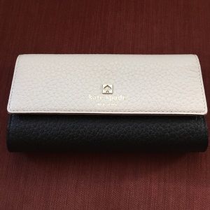Kate Spade New York Black & Cream Leather Wallet