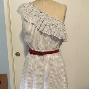 SALE Spicy Girl One Shoulder Dress with Belt