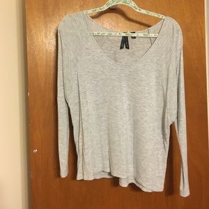 Long sleeve light grey shirt