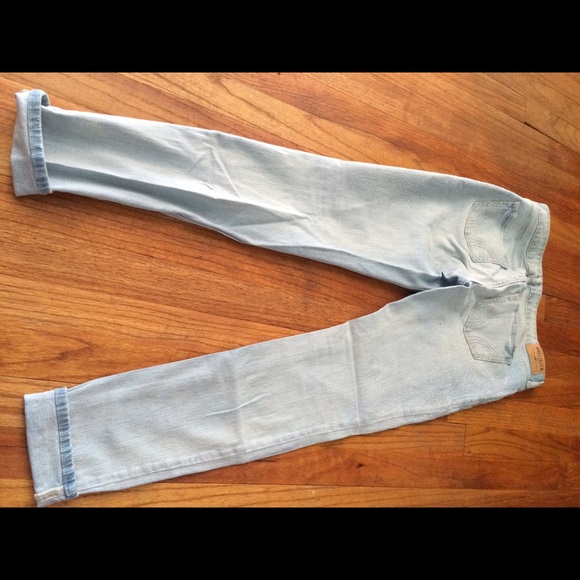 Hollister Jeans with Silver Sparkle Beads