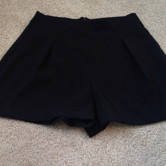 black high waisted shorts