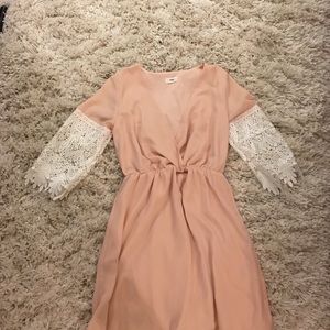 Tobi Crochet Sleeve Dress