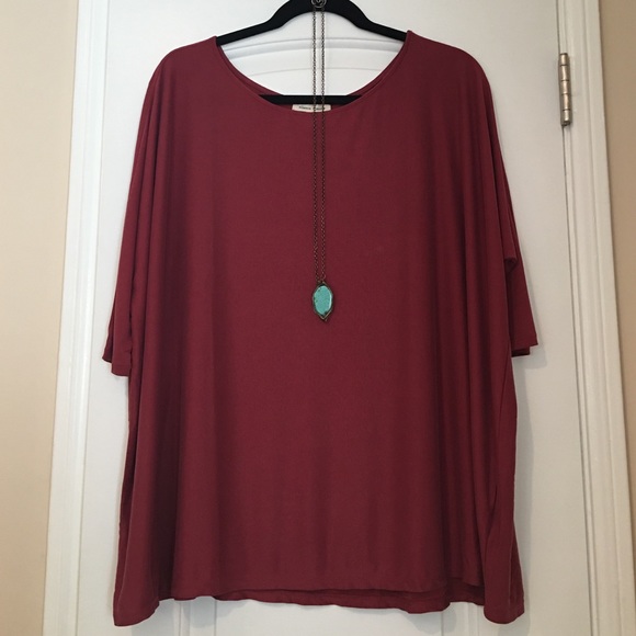 Urban outfitters burgundy slouchy top