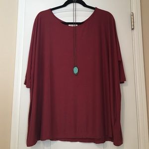 Urban outfitters burgundy slouchy top