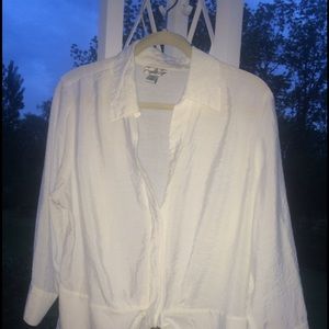 ColdWater Creek 3/4 sleeve tie at waist