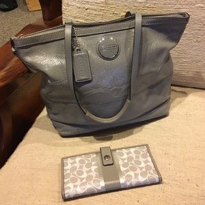 Coach handbag and matching wallet