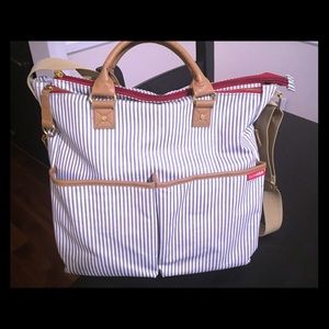 Skip Hop Duo Limited Edition Striped Diaper Bag