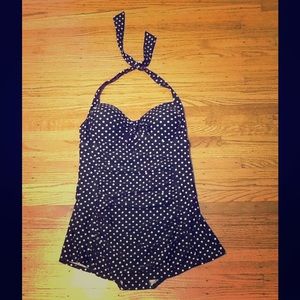 Retro style polka dot swimsuit