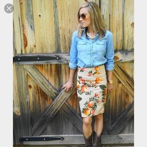 Lularoe Cassie Floral Skirt