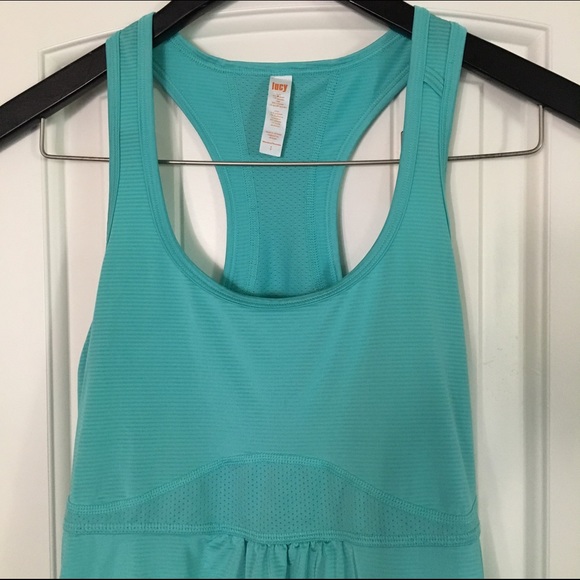 ❗️SOLD ❗️Lucy teal blue racer back tank - Picture 2 of 4