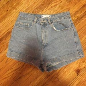 American Apparel Jean Shorts