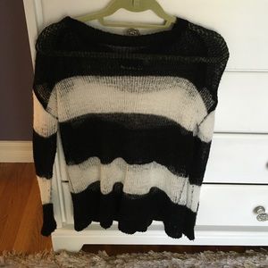 Striped long sleeve sweater