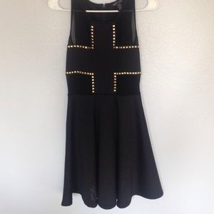 Black studded-cross Dress