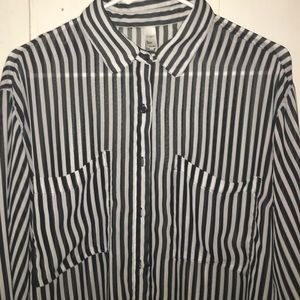 American Apparel Oversized Chiffon Blouse