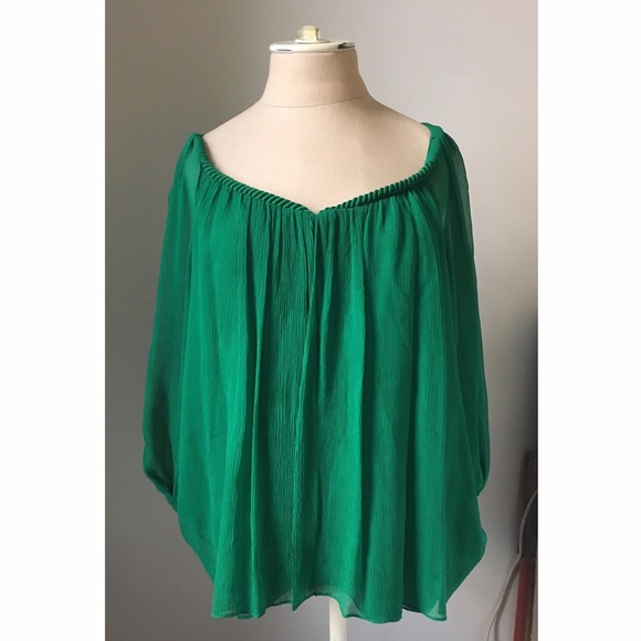 Diane Von Furstenberg Silk Long Sleeve Blouse