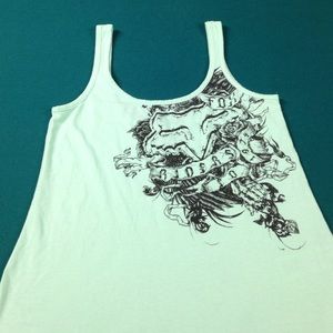 FOX size small mint green tank top!