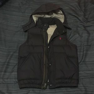 Brown polo Bubble vest